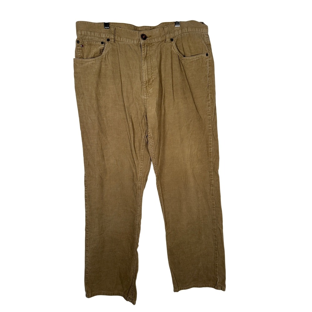 Tommy Hilfiger Tan‎ Brown Corduroy Straight Leg Pants Academia Workwear 36x32